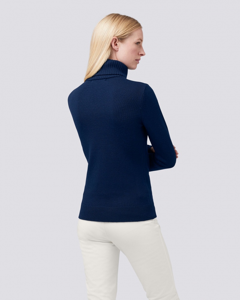 Perfect Moment Piste Merino Laine Pull Bleu Marine | 307196LJR