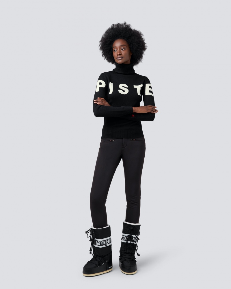 Perfect Moment Piste Merino Laine Pull Noir | 264079SRK