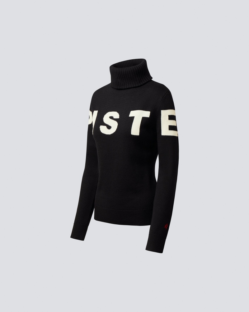 Perfect Moment Piste Merino Laine Pull Noir | 264079SRK