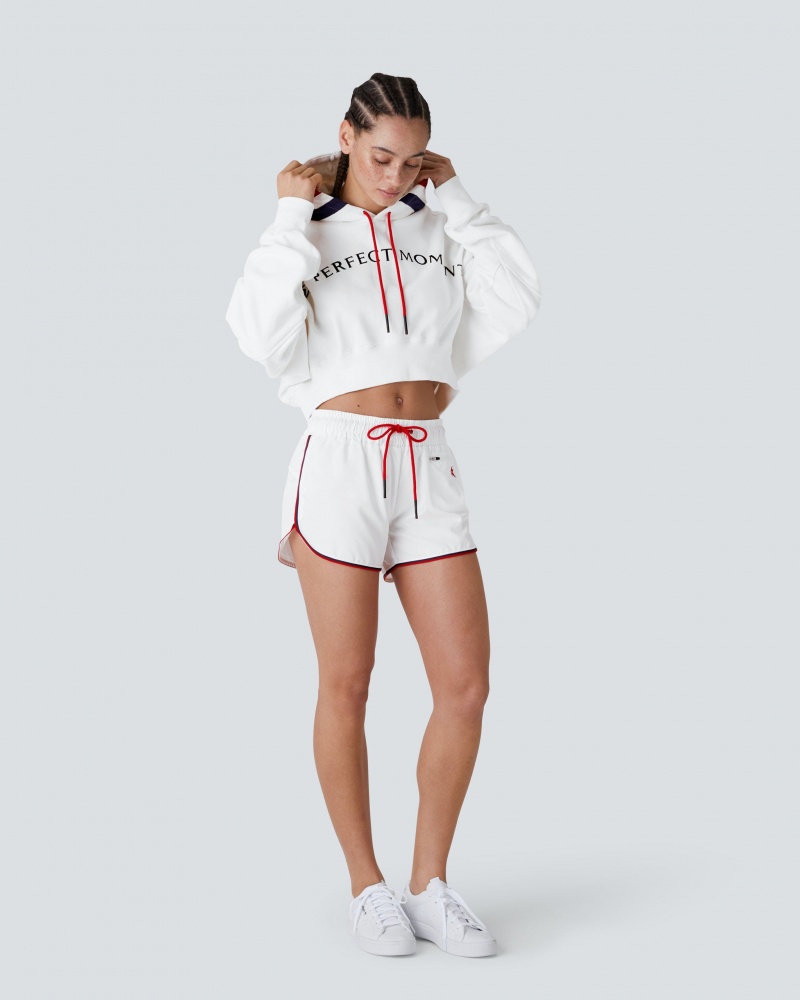 Perfect Moment Piste Shorts Blanche | 184076ZKE