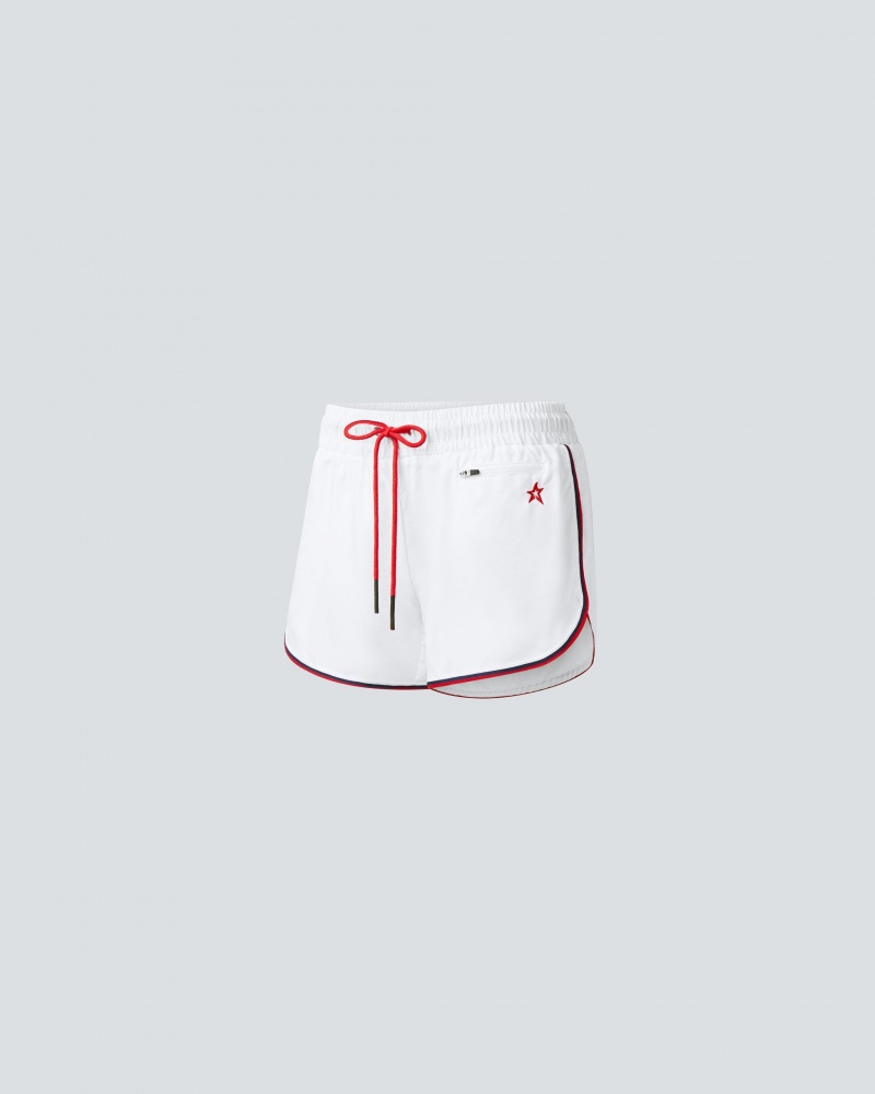 Perfect Moment Piste Shorts Blanche | 184076ZKE