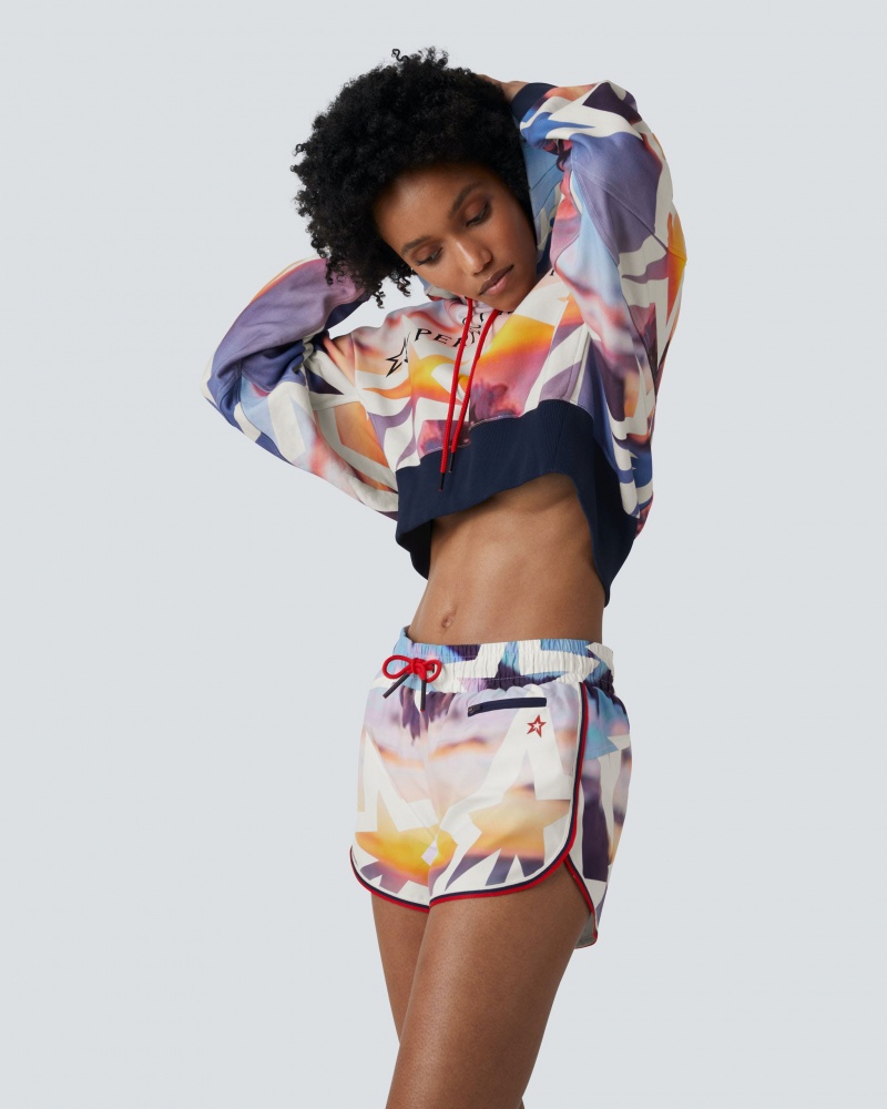 Perfect Moment Piste Shorts Ibiza Print | 341209PLR