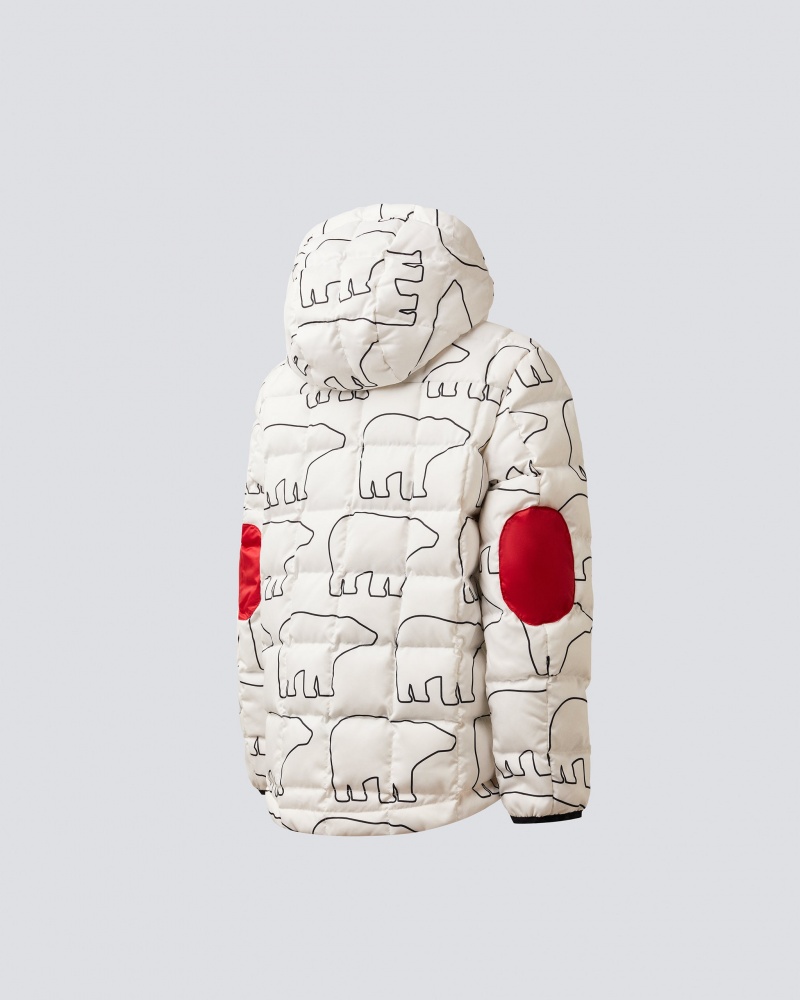 Perfect Moment Polar Bear Reversible Nanuk Down Jacket Blanche Noir | 491856CPZ