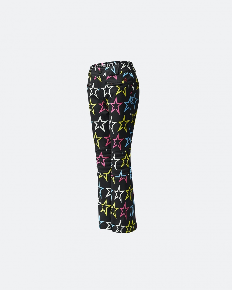Perfect Moment Rainbow Star Print Aurora Flare Pant Noir | 270913OYE