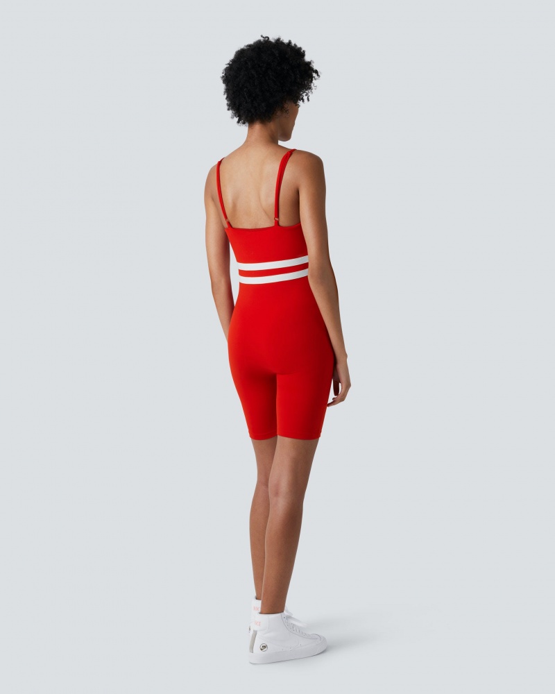 Perfect Moment Seamless Stripe Fitness Suit Rouge | 061285FKO
