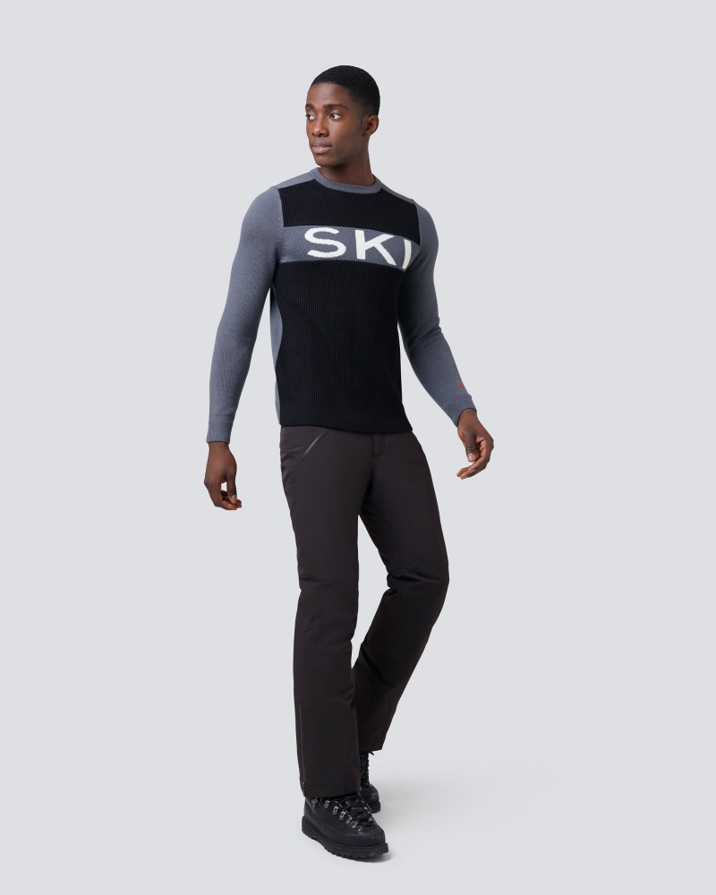 Perfect Moment Ski II Merino Laine Pull Noir Grise | 806734JFB