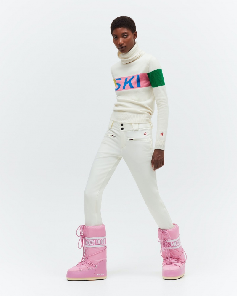 Perfect Moment Ski II Merino Laine Pull Blanche Rose | 127096KVO