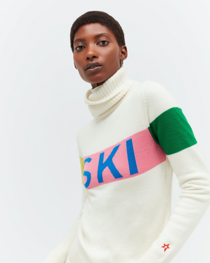 Perfect Moment Ski II Merino Laine Pull Blanche Rose | 127096KVO