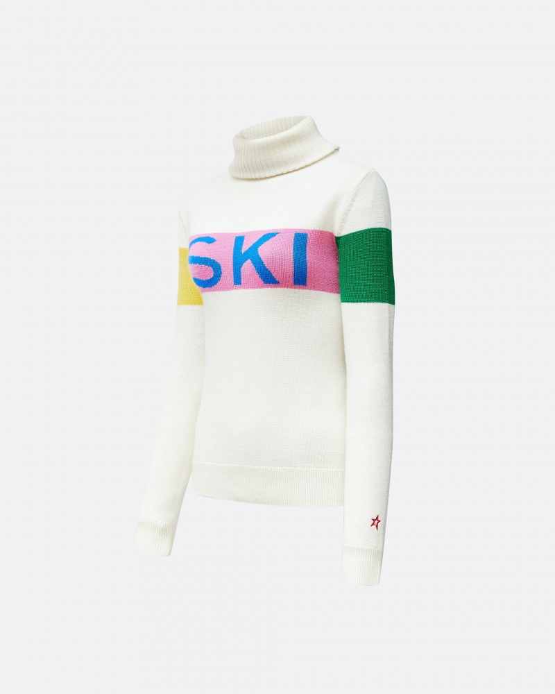 Perfect Moment Ski II Merino Laine Pull Blanche Rose | 127096KVO