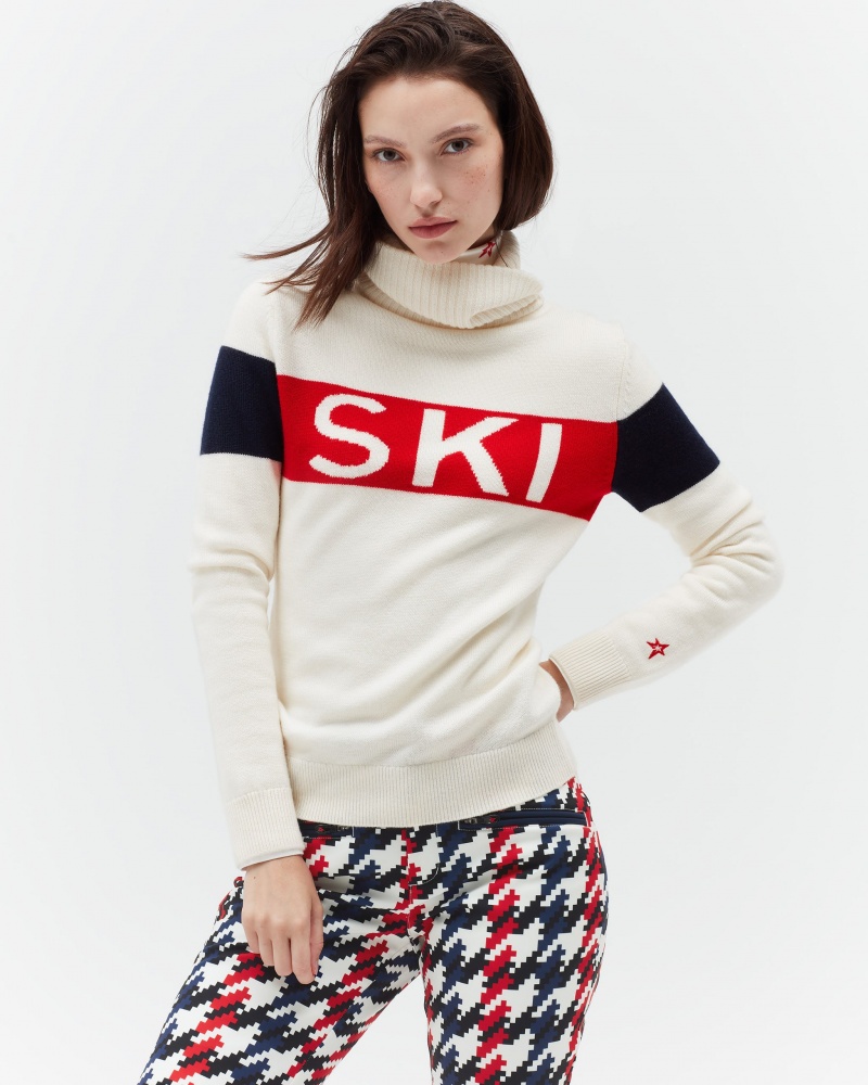 Perfect Moment Ski II Merino Laine Turtleneck Blanche | 192673RKS