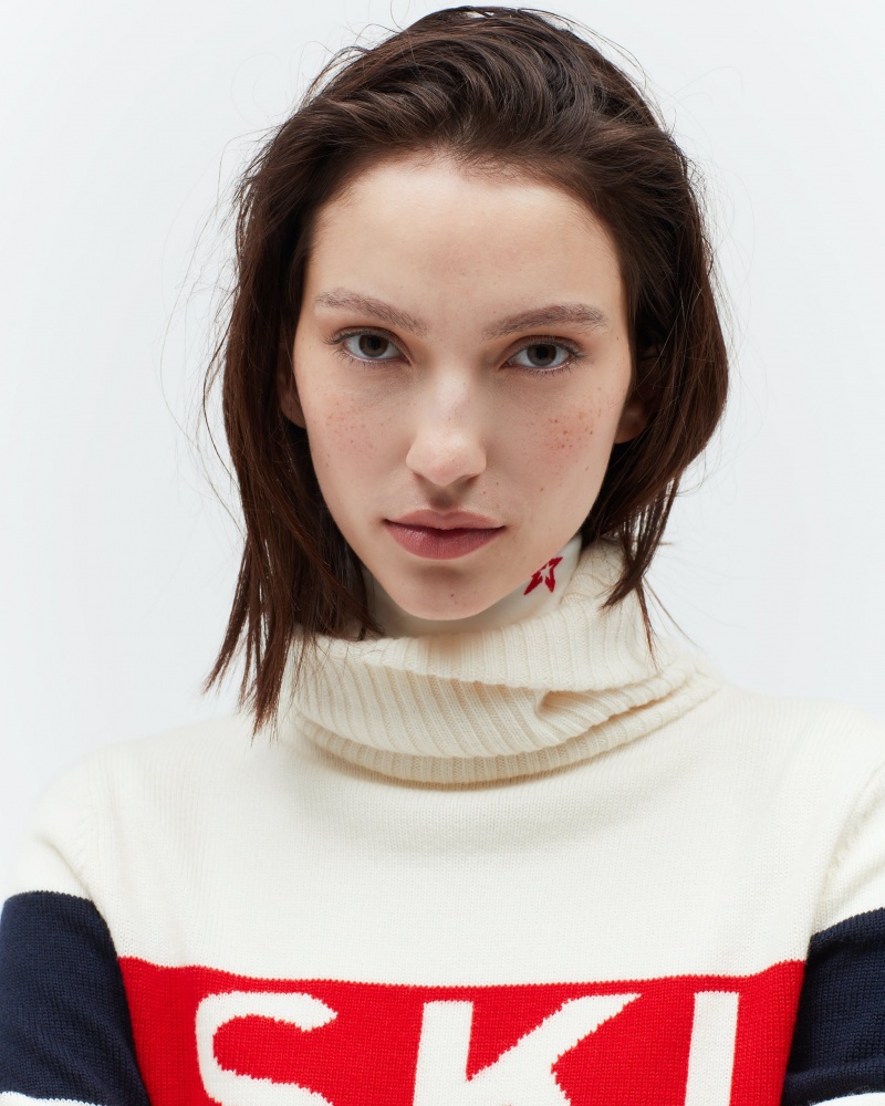 Perfect Moment Ski II Merino Laine Turtleneck Blanche | 192673RKS