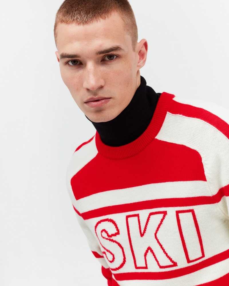 Perfect Moment Ski Merino Laine Pull Rouge | 546798CET
