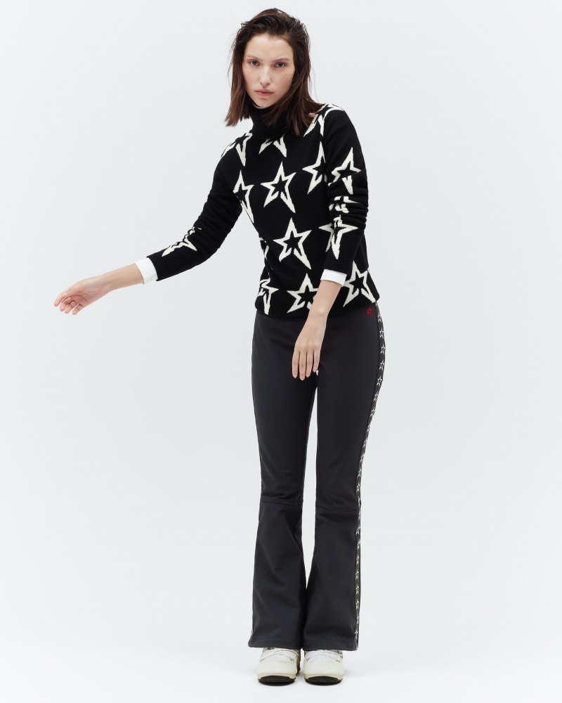 Perfect Moment Star Dust Merino Laine Pull Noir | 038569BWF