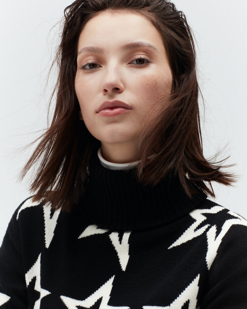 Perfect Moment Star Dust Merino Laine Pull Noir | 038569BWF