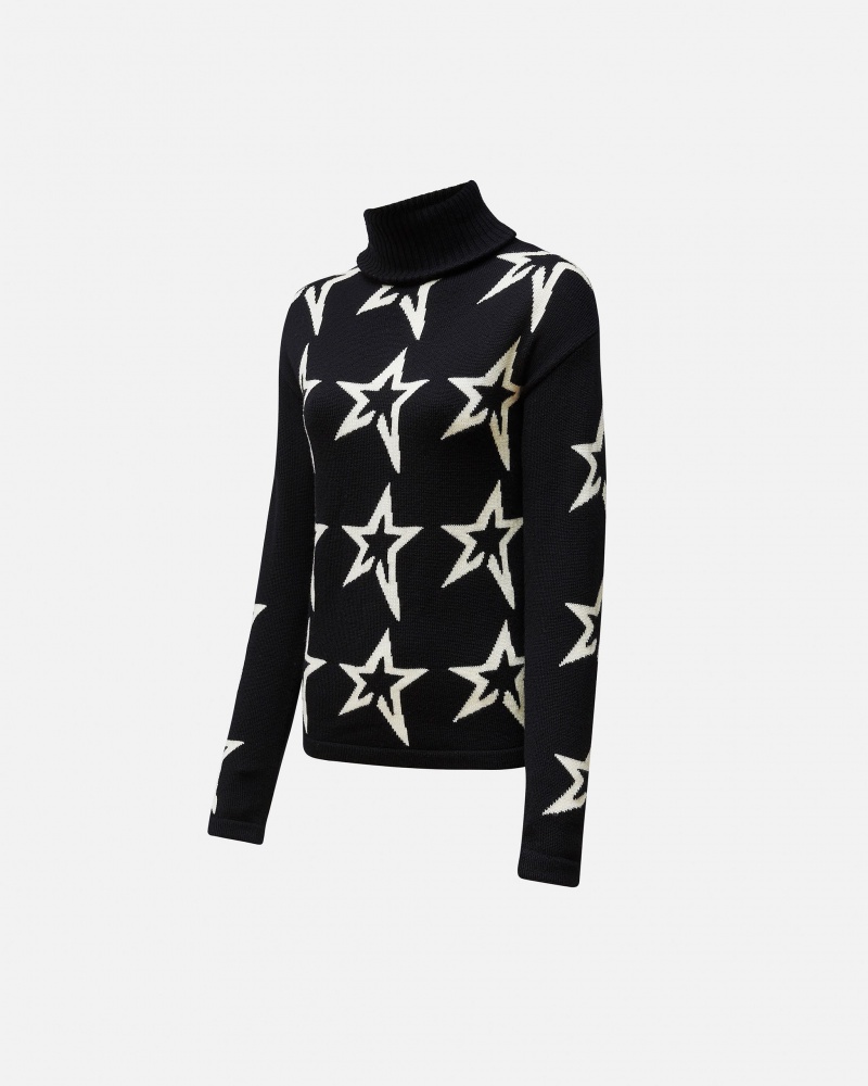 Perfect Moment Star Dust Merino Laine Pull Noir | 038569BWF