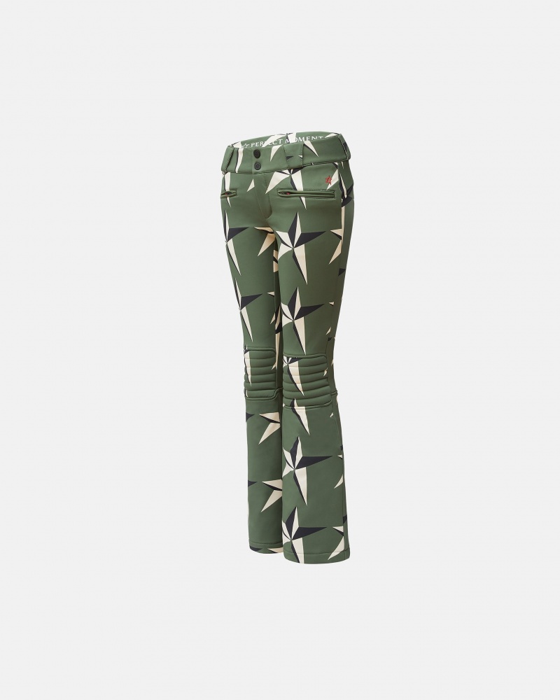 Perfect Moment Star Print Aurora Flare Pant Vert Foncé | 092437PTJ