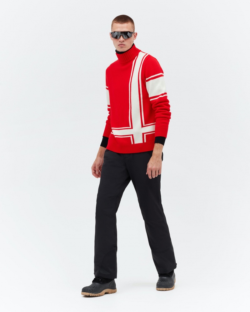 Perfect Moment Suisse Merino Laine Pull Rouge | 810567EDQ