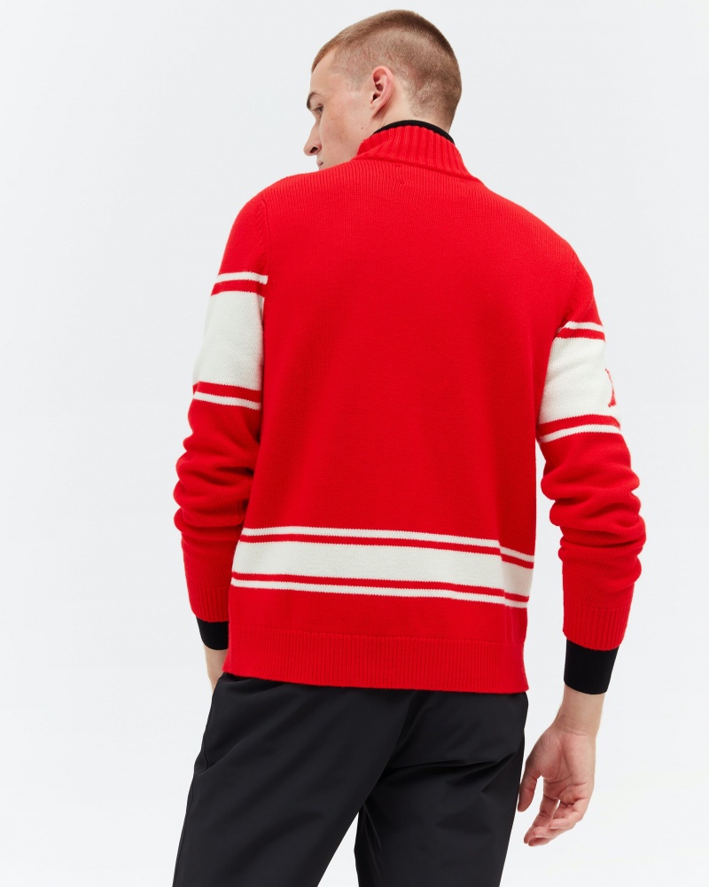 Perfect Moment Suisse Merino Laine Pull Rouge | 810567EDQ