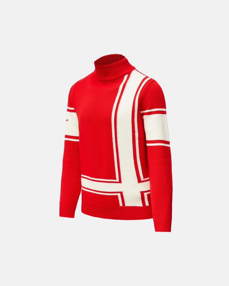Perfect Moment Suisse Merino Laine Pull Rouge | 810567EDQ