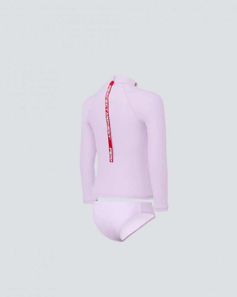Perfect Moment Sunrise Rash Guard Bikini Pastel Lilac | 067458PZS