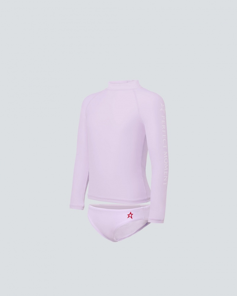 Perfect Moment Sunrise Rash Guard Bikini Pastel Lilac | 067458PZS