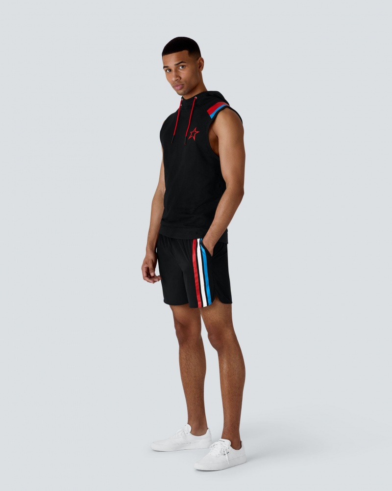 Perfect Moment Super Stripe Course Shorts Noir | 503846ZLC
