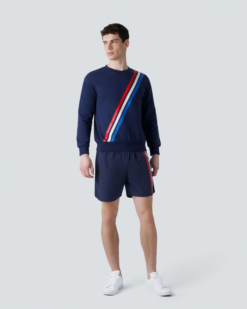 Perfect Moment Super Stripe Course Shorts Bleu Marine | 980176MRH