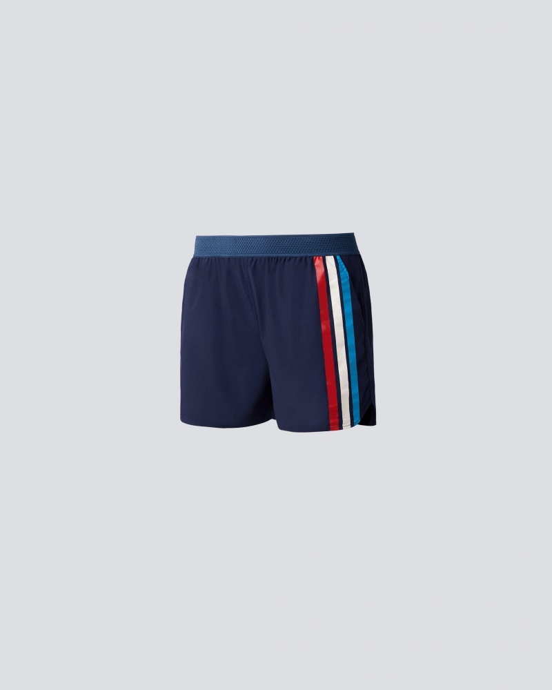 Perfect Moment Super Stripe Course Shorts Bleu Marine | 980176MRH