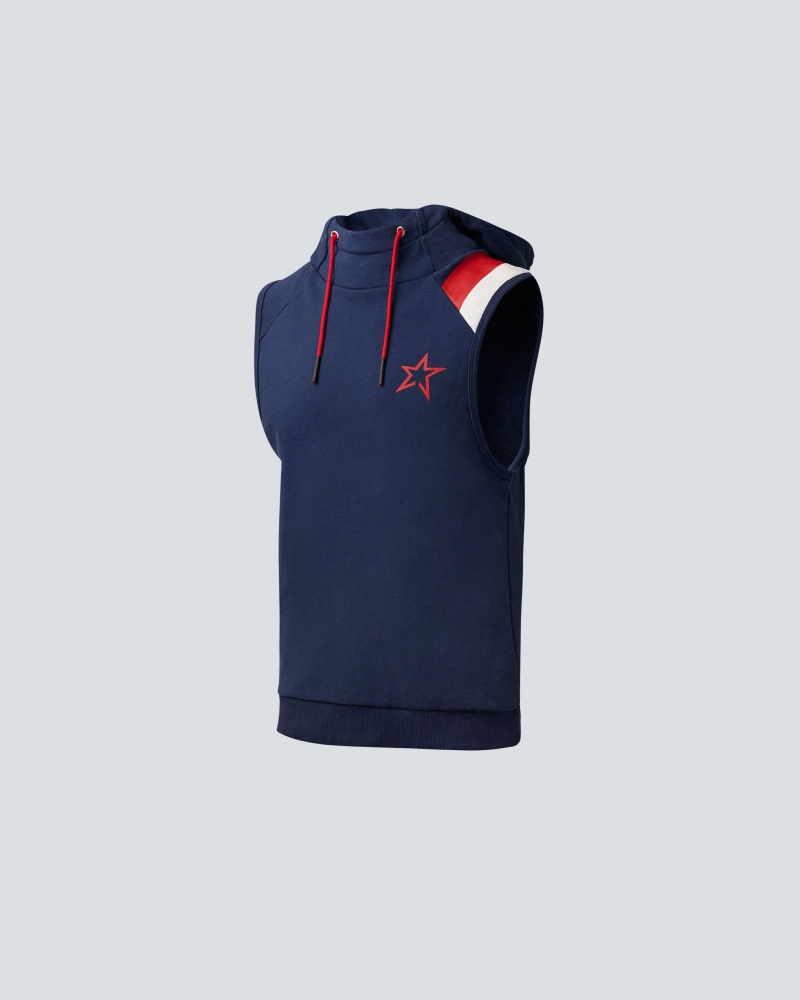 Perfect Moment Super Stripe Hoodie Fitness Top Bleu Marine | 349605XKI