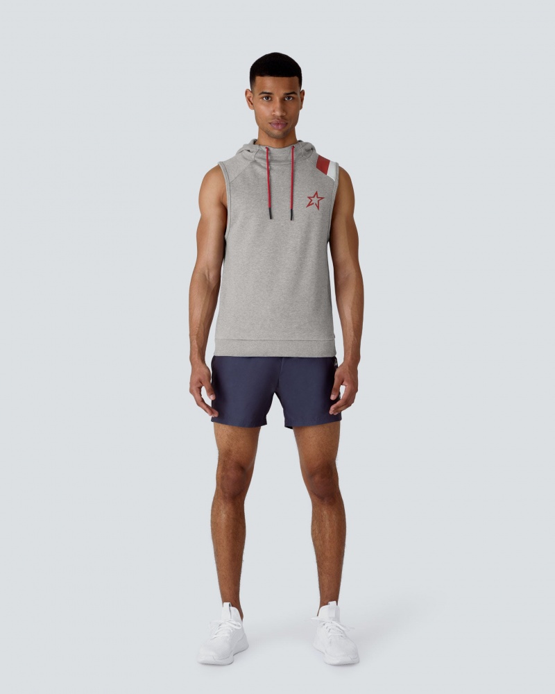 Perfect Moment Super Stripe Hoodie Fitness Top Grise | 823067RBG