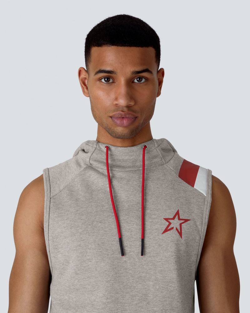 Perfect Moment Super Stripe Hoodie Fitness Top Grise | 823067RBG