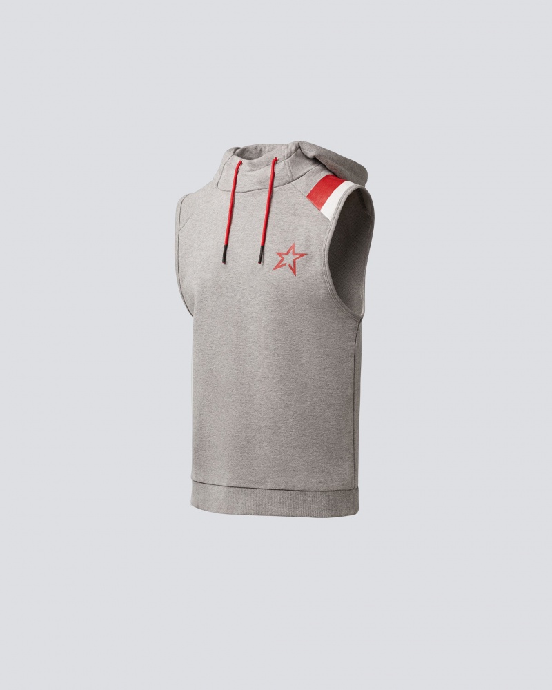Perfect Moment Super Stripe Hoodie Fitness Top Grise | 823067RBG