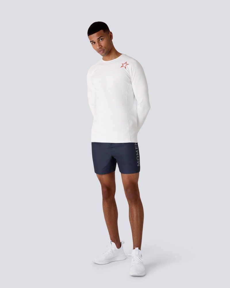 Perfect Moment Super Stripe Long Sleeve Fitness Tee Blanche | 509741EIV
