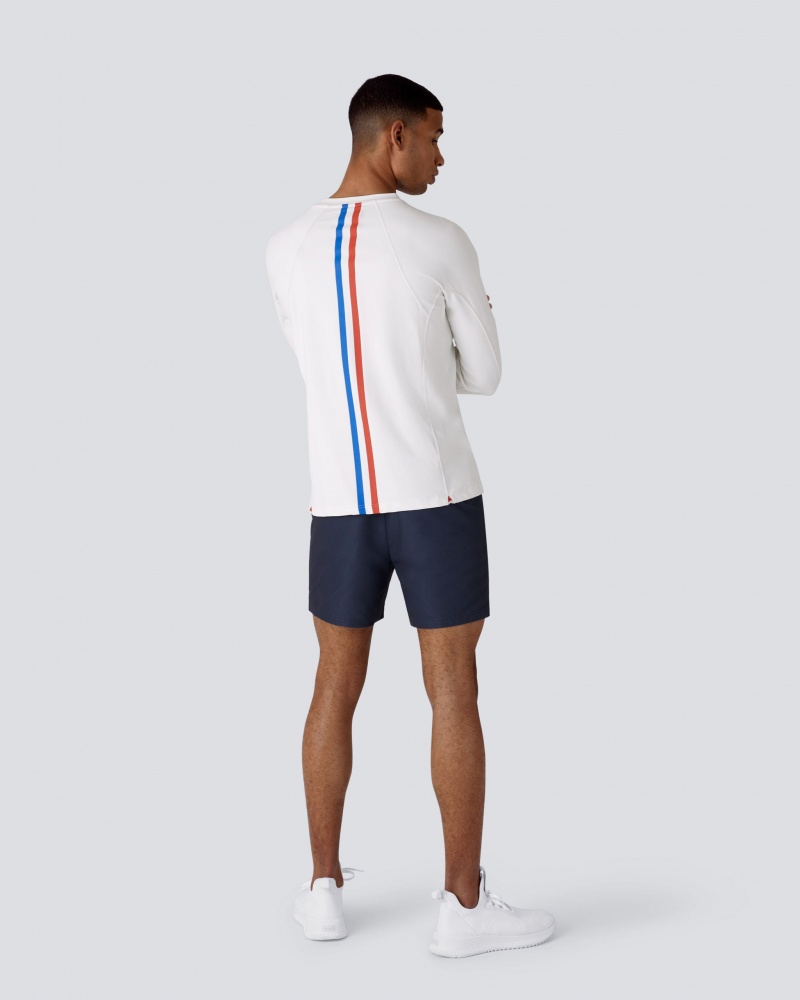 Perfect Moment Super Stripe Long Sleeve Fitness Tee Blanche | 509741EIV