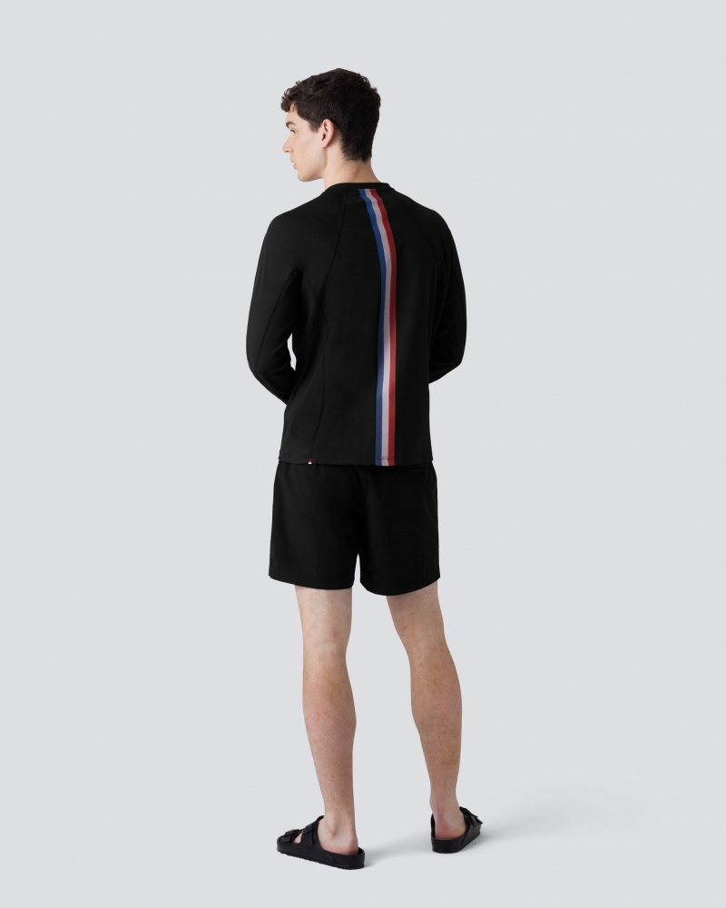 Perfect Moment Super Stripe Long Sleeve Fitness Tee Noir | 071543YHZ