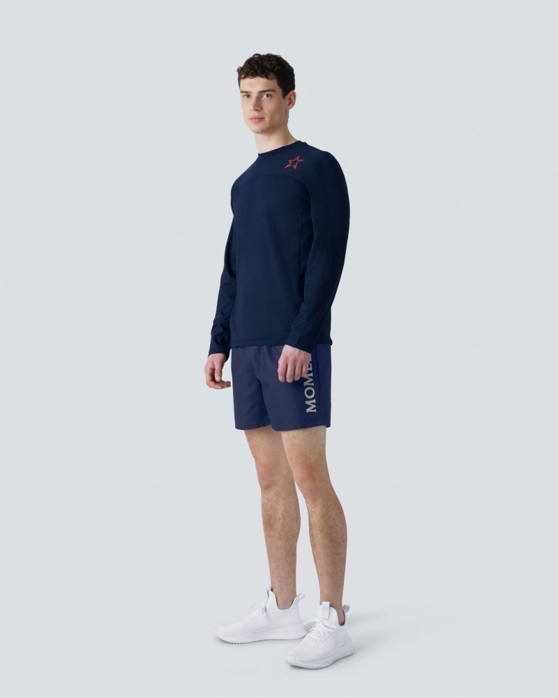 Perfect Moment Super Stripe Long Sleeve Fitness Tee Bleu Marine | 807369XQP
