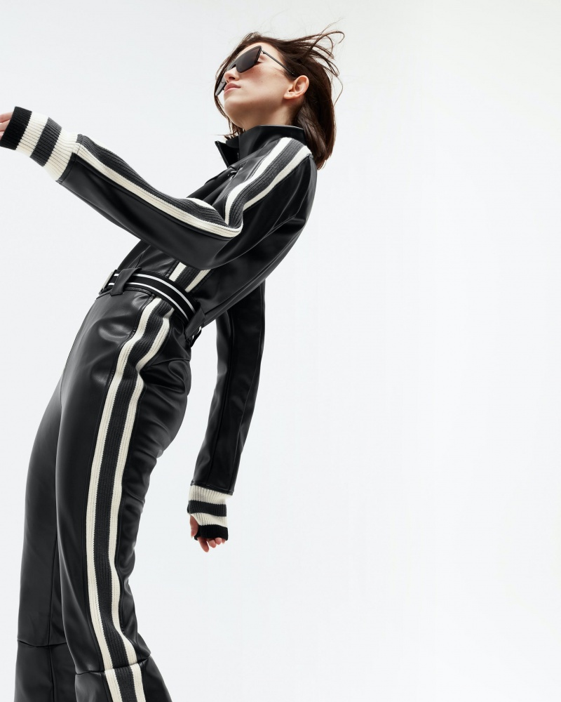 Perfect Moment Vegan Cuir Crystal Ski Suit Noir | 706519HRE